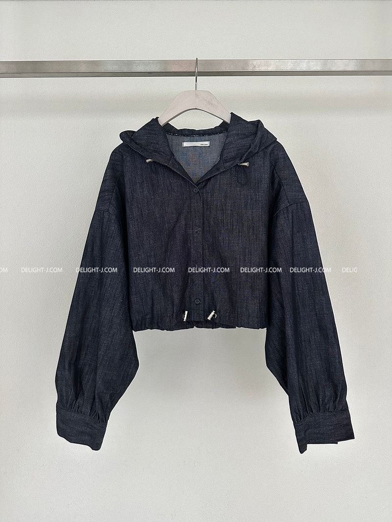 Cropped Hooded Shirt Jacket