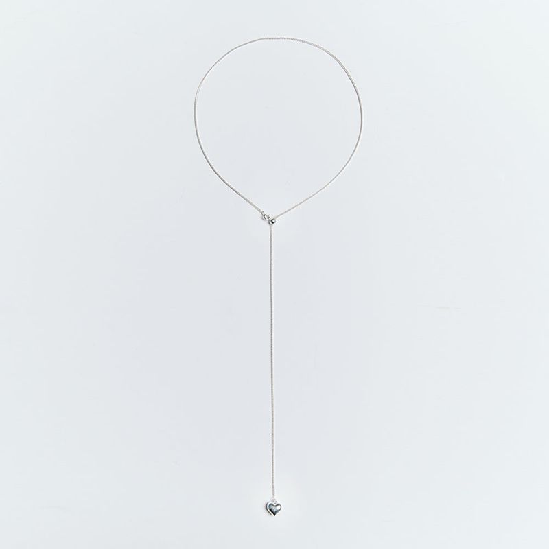 OVT-U（オーブイティーユー）の「[925 SILVER] Mini Heart Drop Chain Necklace（Accessories）」