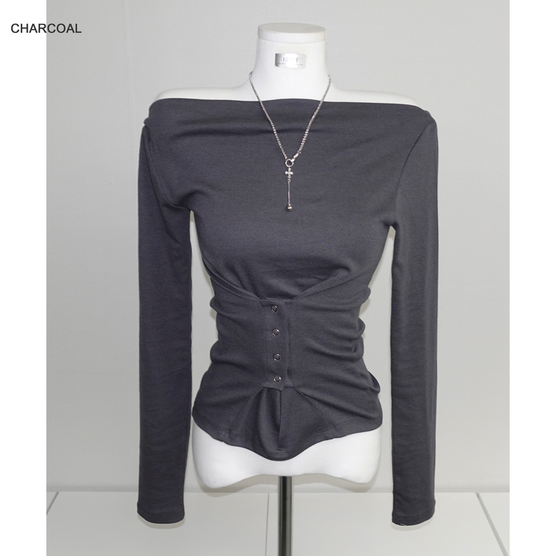 Slim Front Button Off T