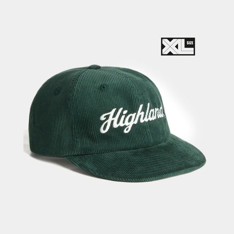 PLATEAU（プラトー）の「ビックサイズ XL HIGH コーデュロイキャップ ダークグリーン（帽子）」
