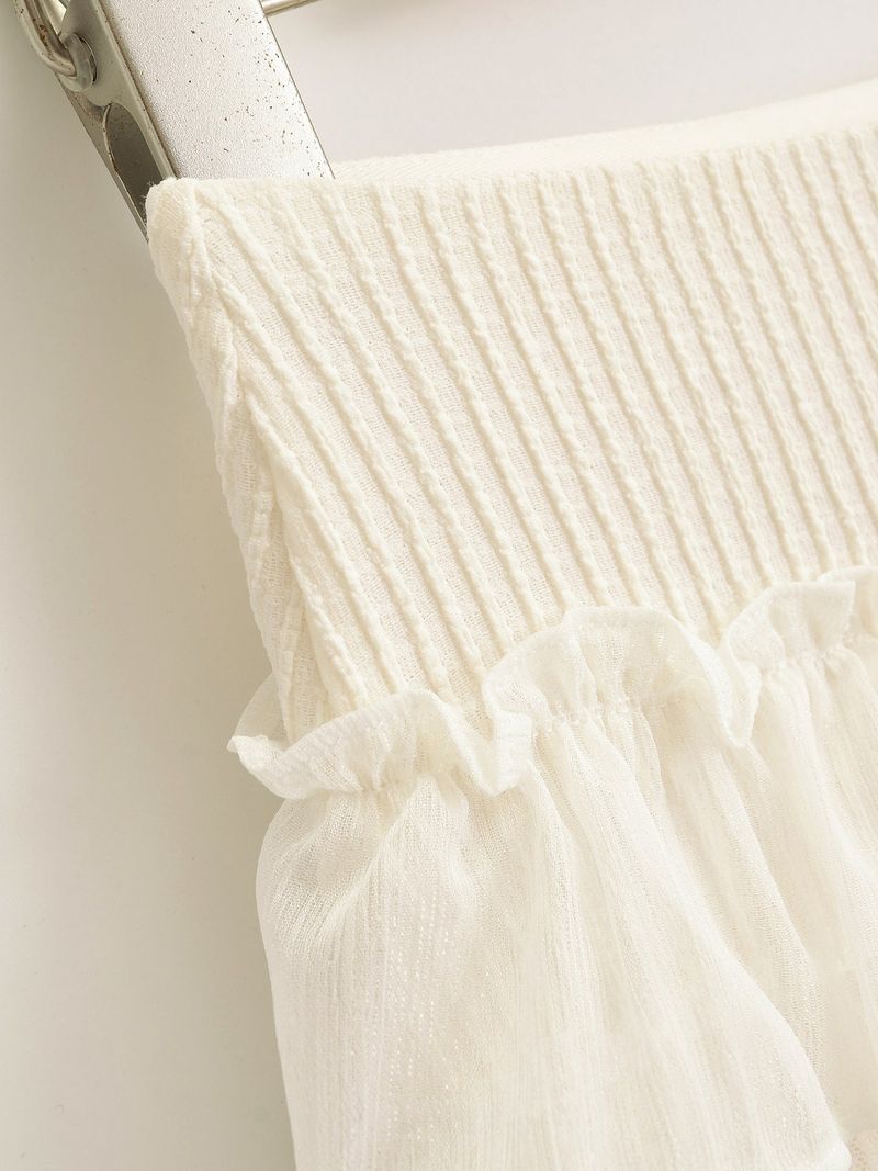 Frill lace banding mini skirt 231138038