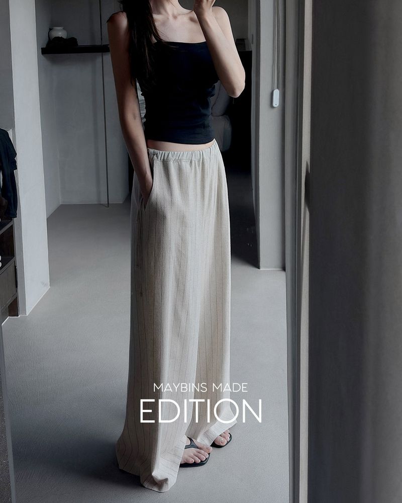 MADE. Breeze linen stripe pants