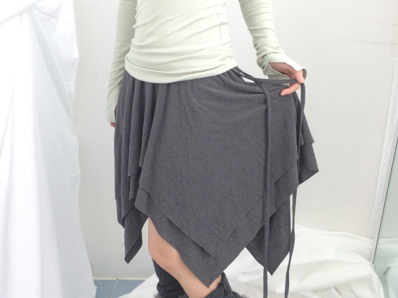 ribbonline wave skirt