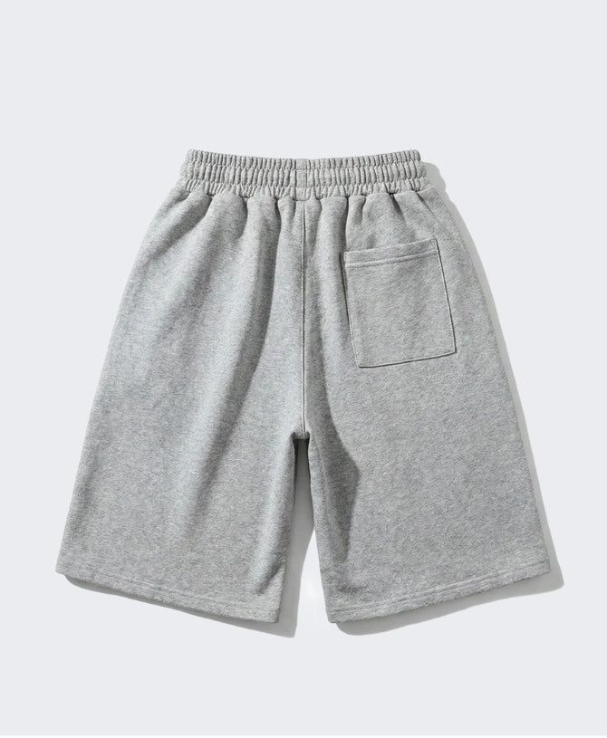 Balloon Curved Sweat Bermuda Pants Gray