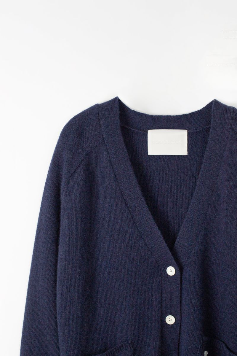 Loose cardigan (Navy)