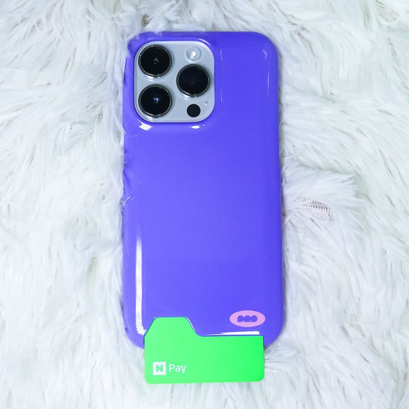 【MADE】Card Pocket glossy hard Phone case(2 colors)