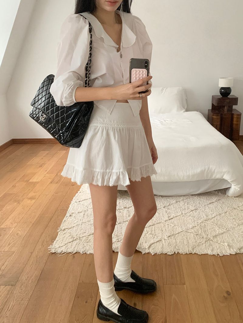 [MADE] Versi lace frill mini skirt