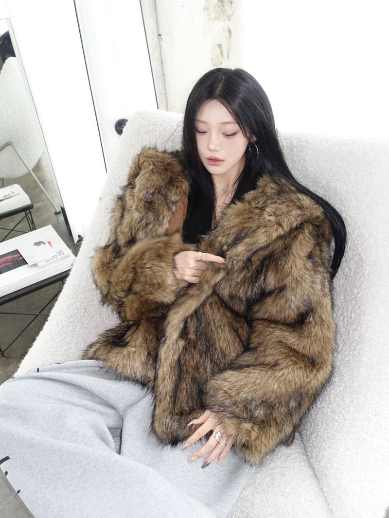 Street Hooded Fur Jacket