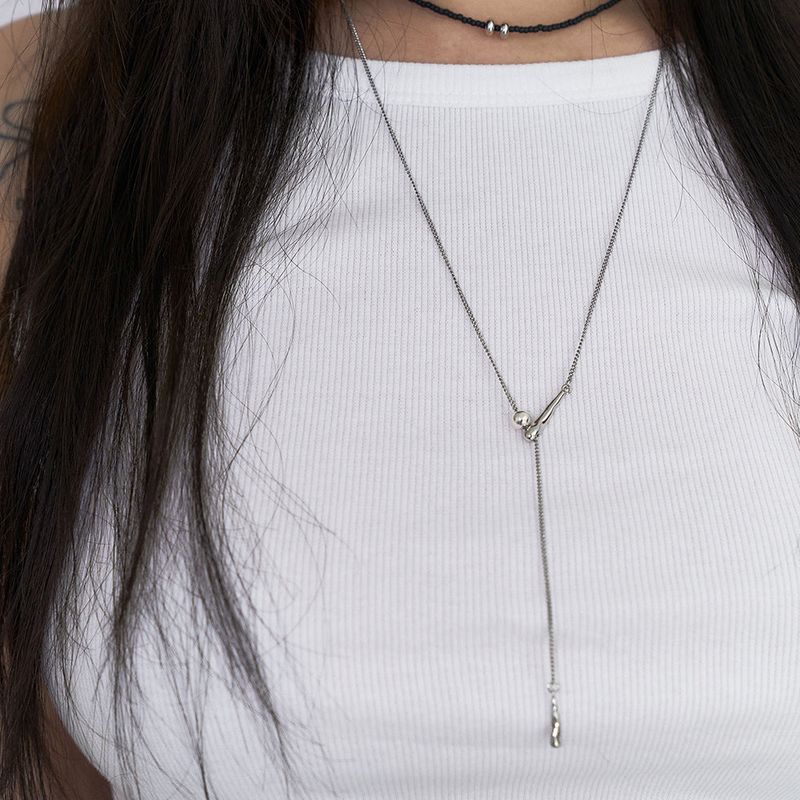 OURPIERRE（アワーピエール）の「DEEP DROP NECKLACE SILVER（Accessories）」