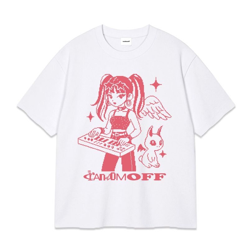 RANDOMOFF（ランダムオフ）の「ピクセルシンセキッドオーバーフィットTシャツ (3color)（トップス）」
