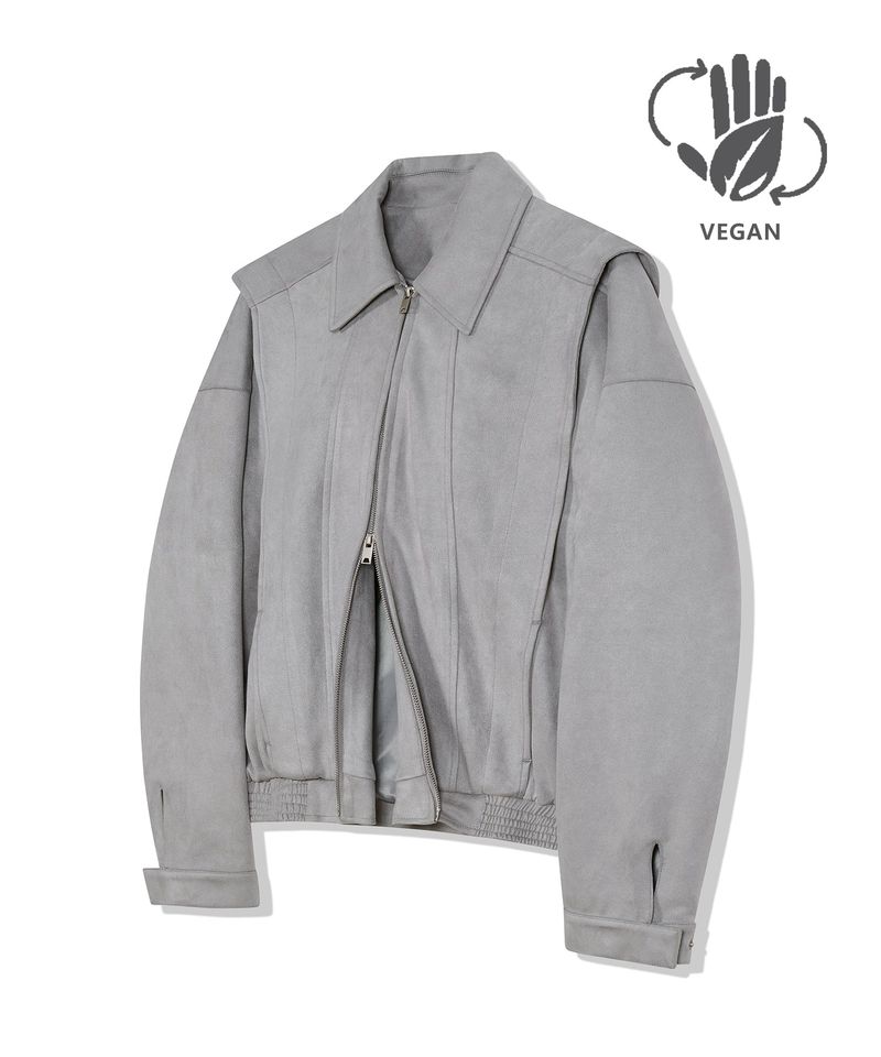 standard error（スタンダードエラー）の「87-STAN029 [Vegan Suede] Multi-placket Suede Jacket Gray（Jackets/Outerwear）」