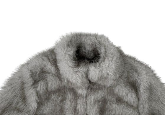 [Lining Quilting] Celan Hairy Fur Collar Jacket