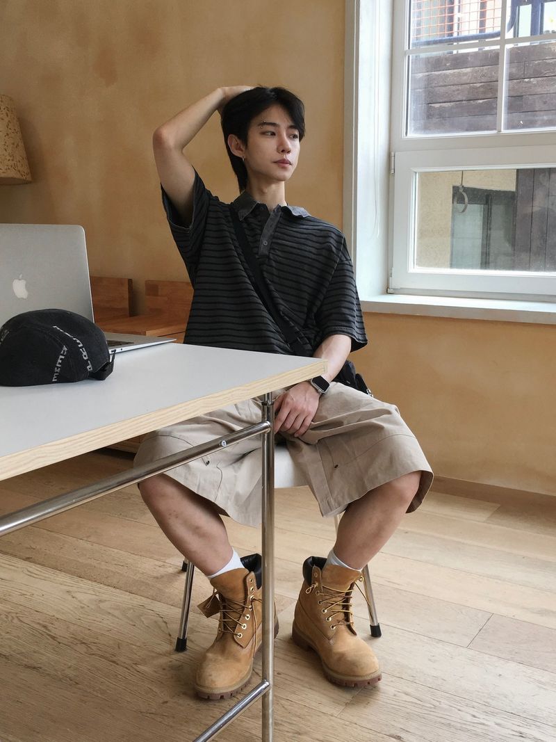 Rain Double Knee Bermuda Pants 2C