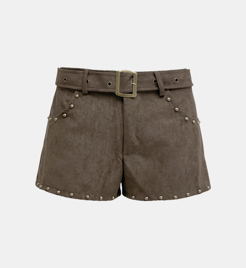 Berlin Suede Belted Short Pants