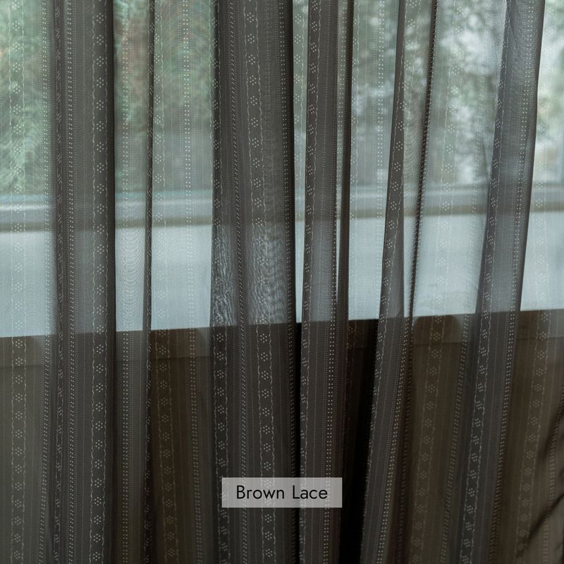Retro Patterned Chiffon Door Curtain - L size
