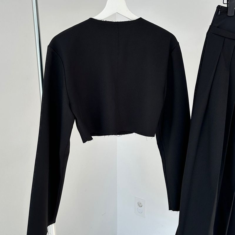 Button Cropped Jacket