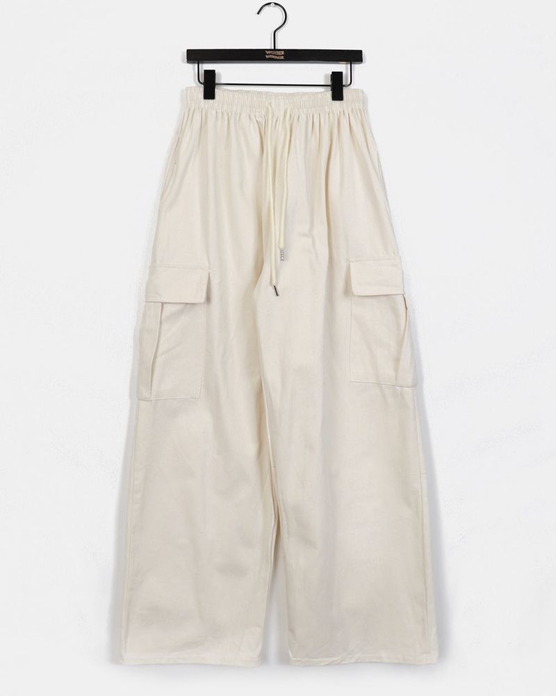 Cane Thick Cotton Cargo Pants