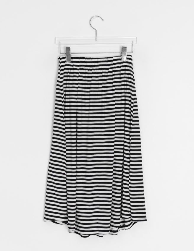 Ryujini striped long skirt