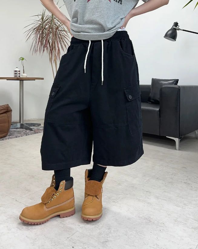 Luden Button Cargo Bermuda Pants