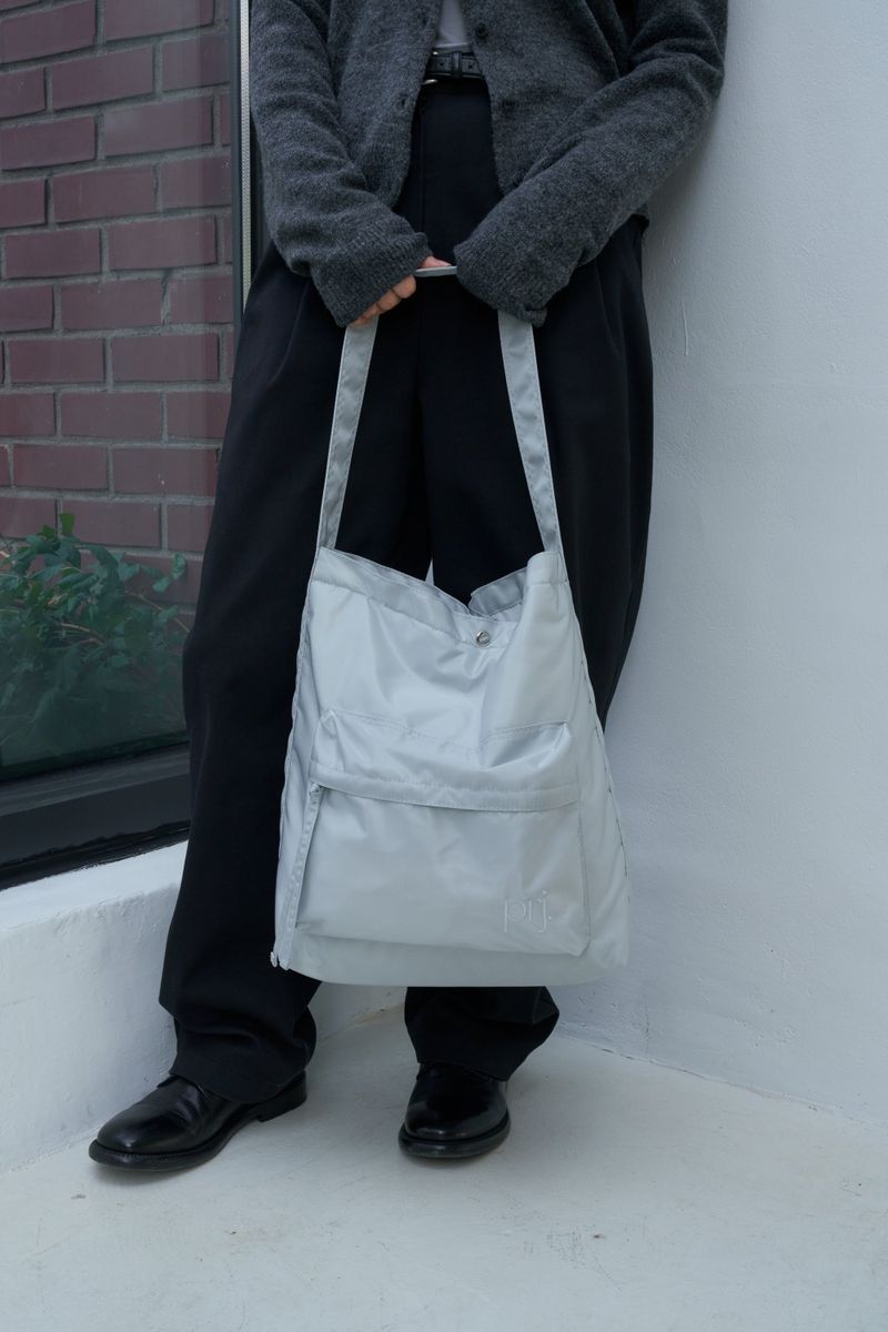 puff pocket padding bag (silver)