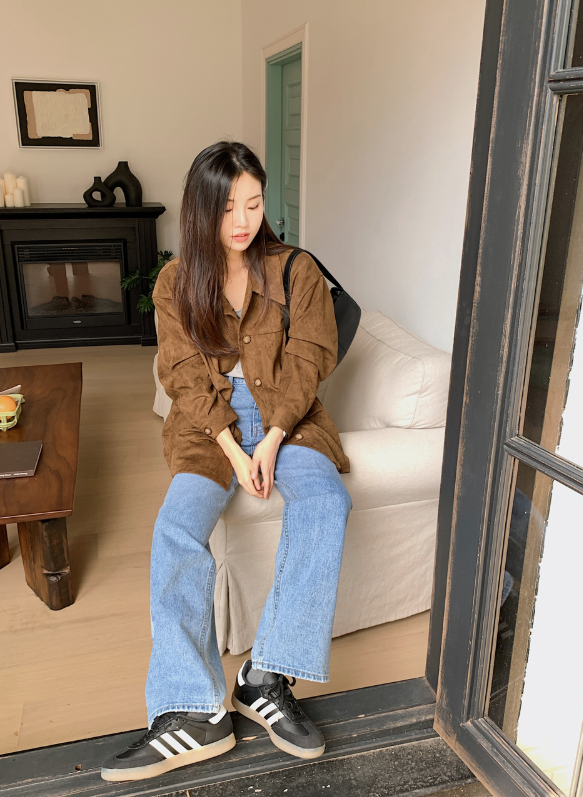 [SHOPPERMADE] Trend Washed Wide Denim Pants
