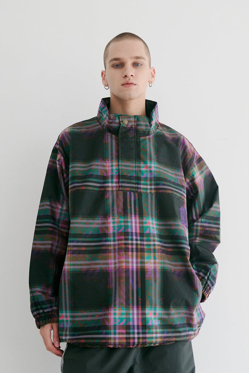 BSRABBIT(ビエスラビット)の「BSR2223FWJK091 BBL ANORAK JACKET PURPLE CHECK(Jackets/Outerwear)」
