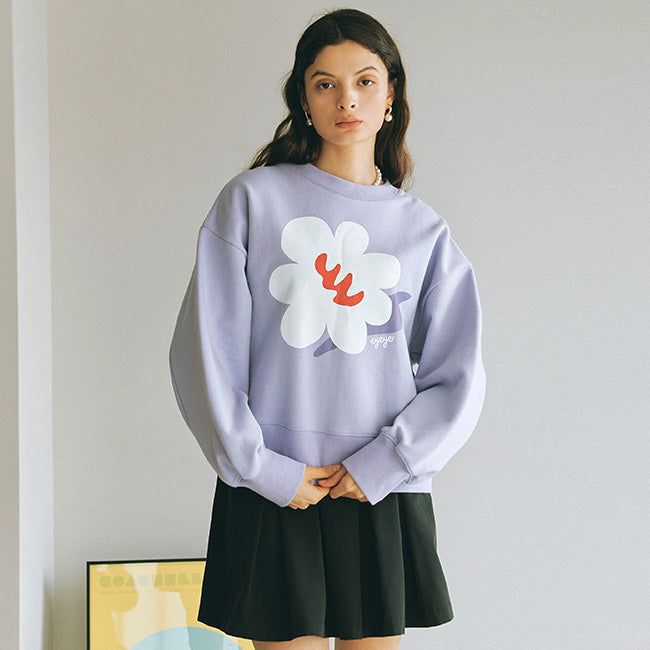 EYEYE（アイアイ）の「FLOWER PRINT SWEATSHIRT_L（Tops）」