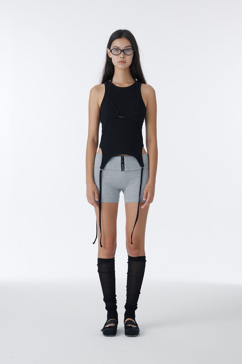 CORSET SHORT LEGGINGS (GRAY)