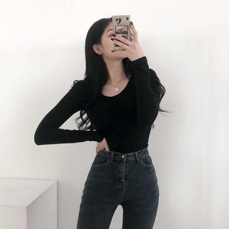 フリースドスクープネックトップ