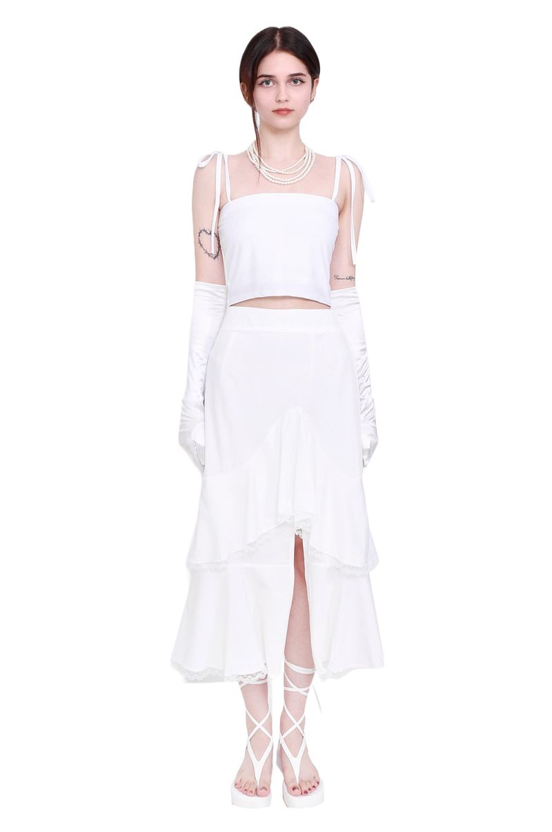 4-way multi tricot jersey span crop tube top (white)