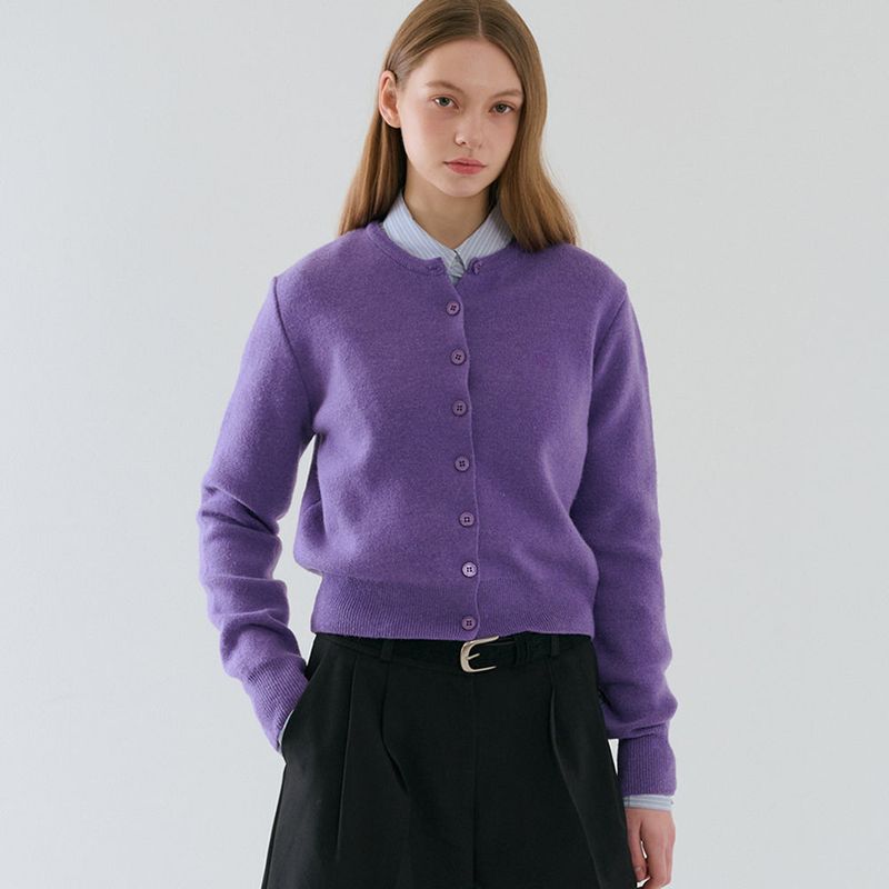 RAVEROUS（レイバロス）の「RVS Round Neck Cardigan Purple（Tops）」
