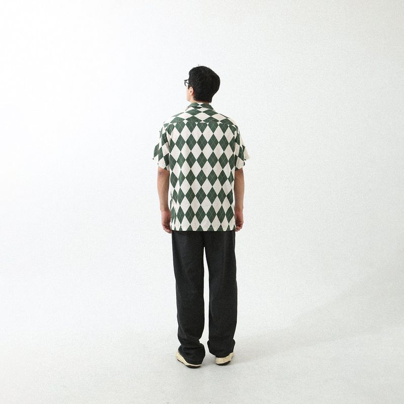 ARGYLE FUNK HALF SHIRTS GREEN