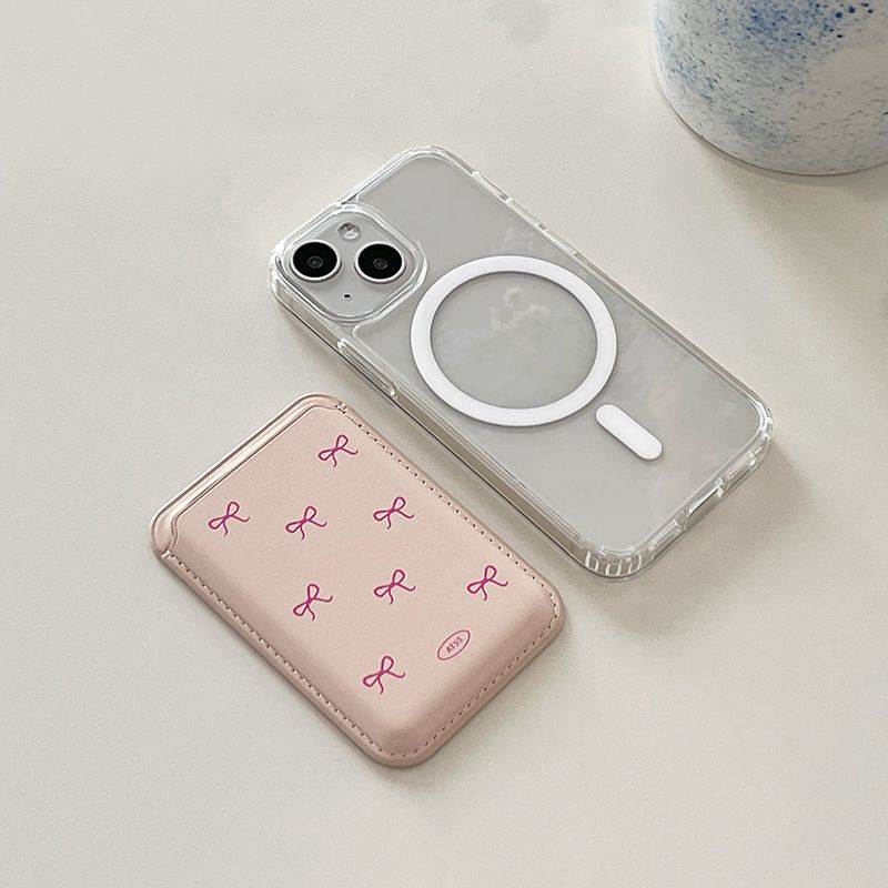 Ribbon Pattern MagSafe Card Wallet (single product)