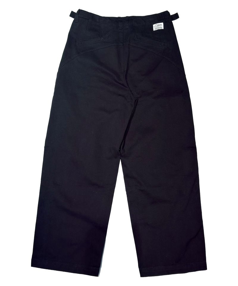 WASHED TAPERED PANTS BLACK