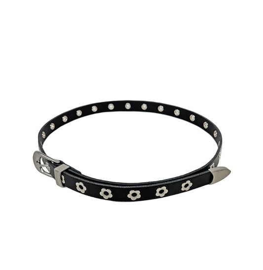 Flower Eyelet Cowhide Western Belt