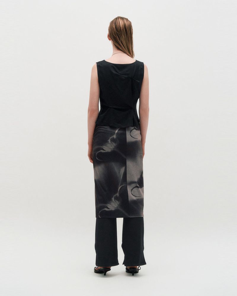 Pinched Slit Pants _ Black