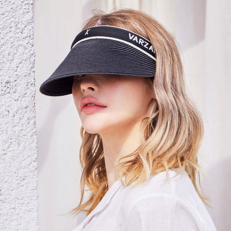 VARZAR（バザール）の「Organic band paper sun visor Black（Hats）」