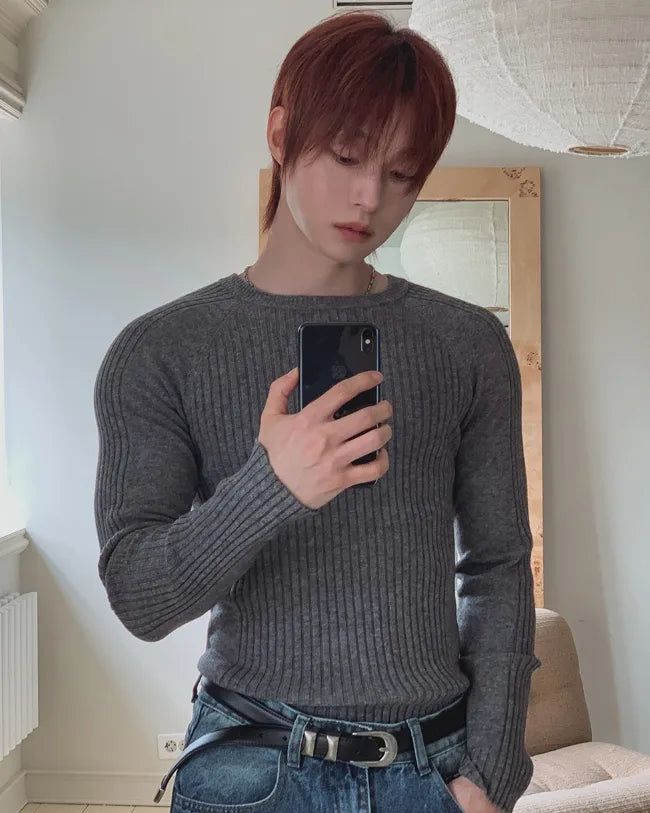 Sailon Ribbed Raglan Muscle Fit Knit