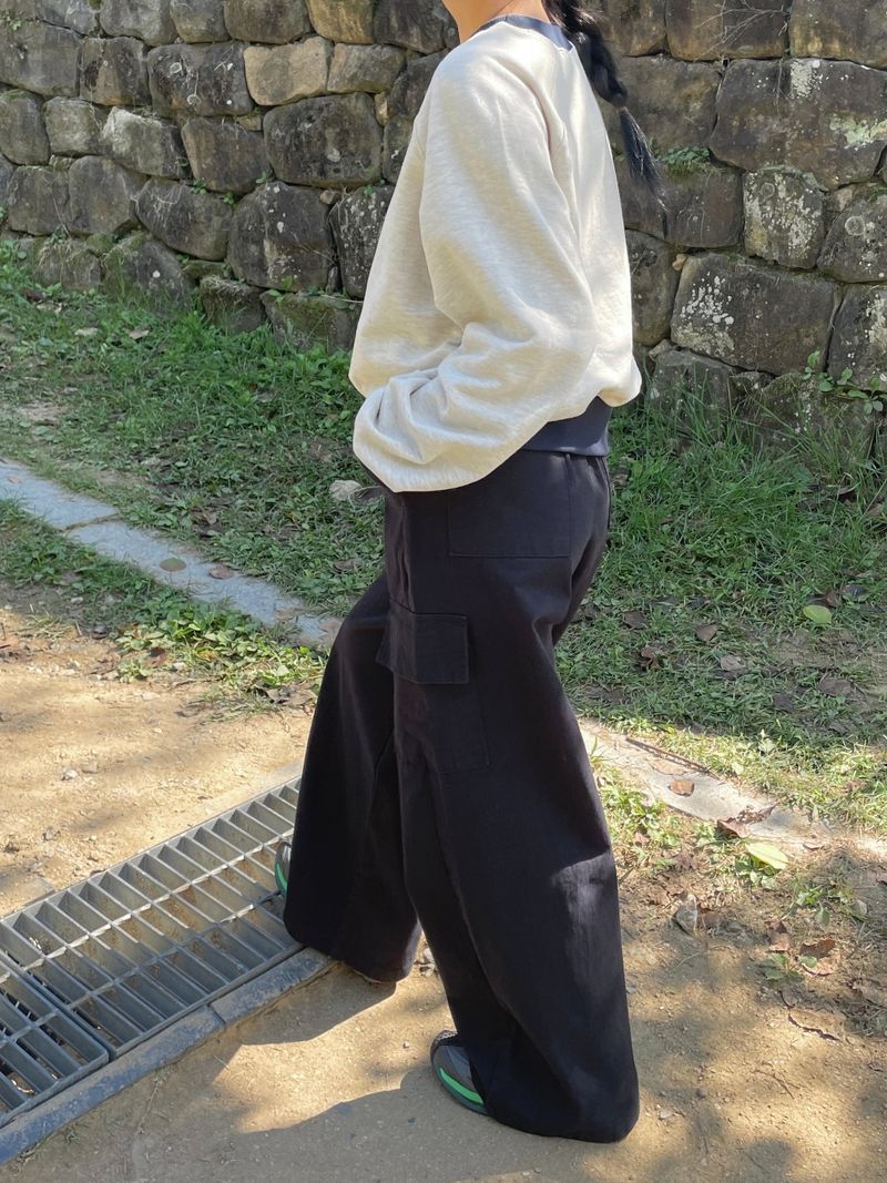 Workwear wide cargo pants