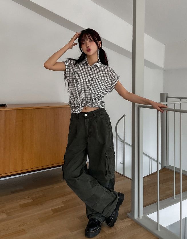 Theo Washed Double Pocket Cargo Pants