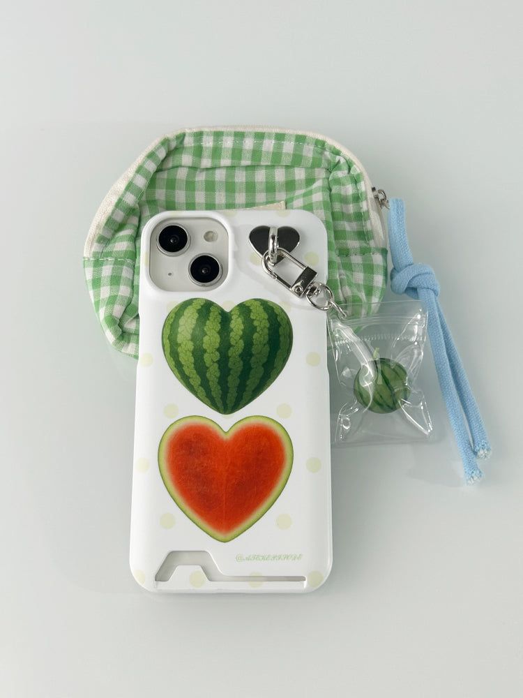 Heart Watermelon Card Hard Case