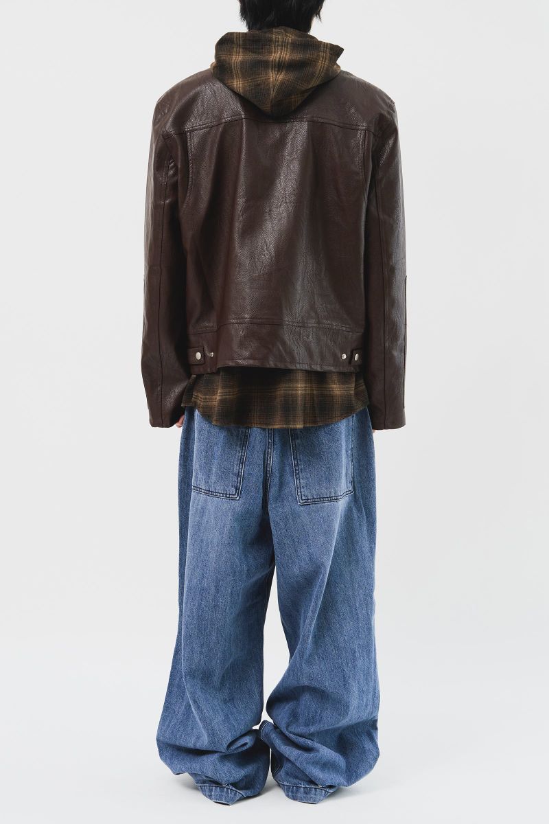 Burn Leather jacket (3color)