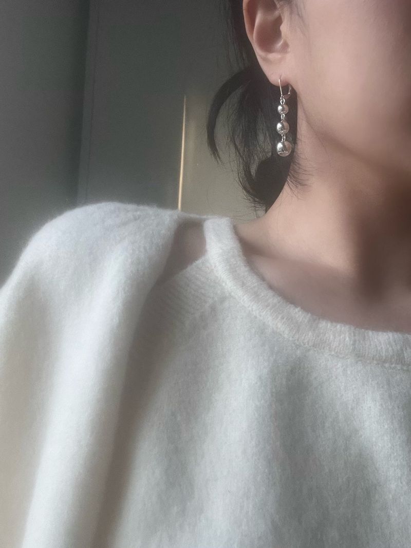 (silver925/18k) Pouis drop earrings