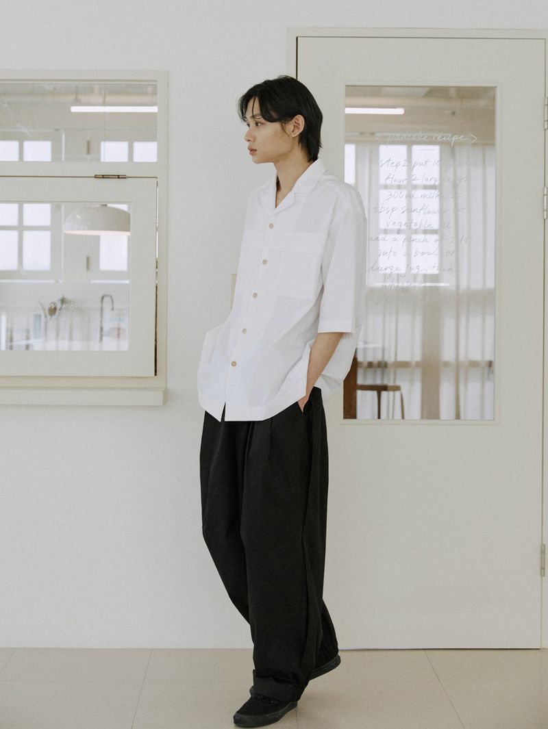 unisex folding shirts white