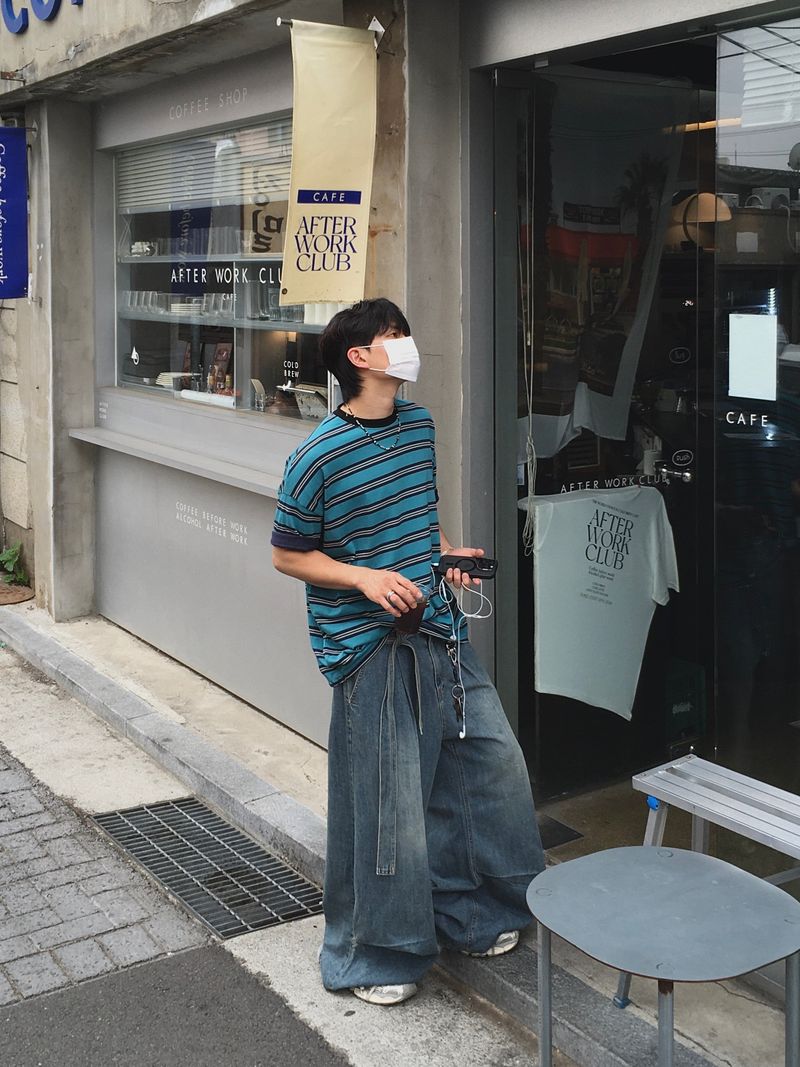 May strap denim pants 2C