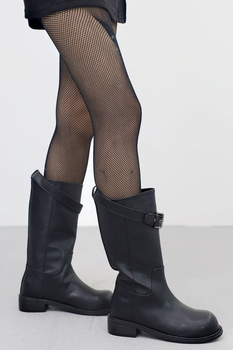 Tenua Buckle Strap Midi Boots