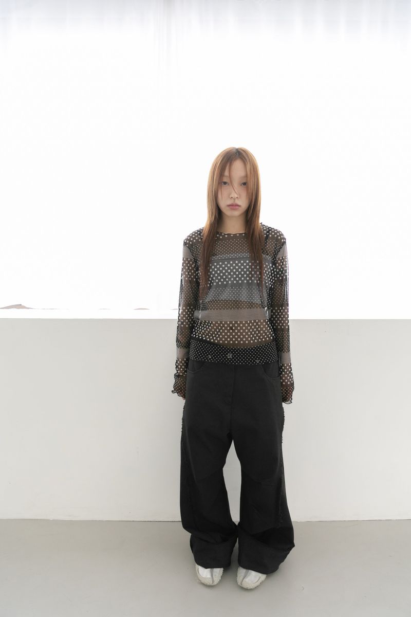 omoosoohy（オムスヒ）の「dot stripe see-through top(2colors)（Tops）」