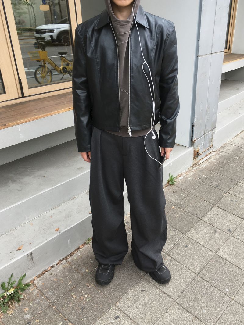 No.1871 crop A leather JK