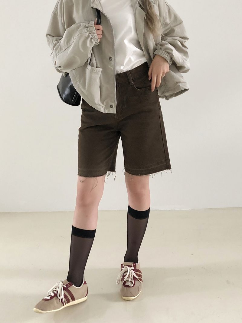 Loose fit nylon crop jk