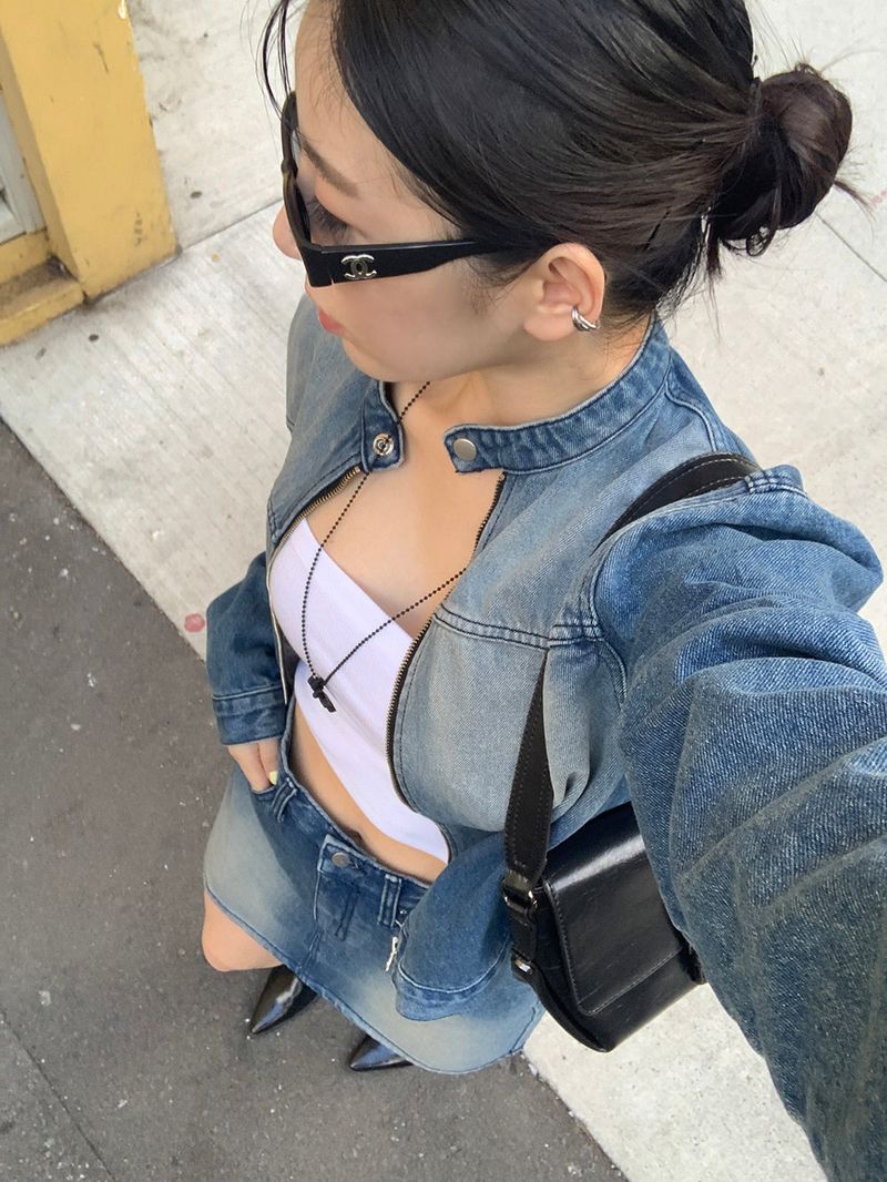[MADE] Dune Y2K denim mini skirt